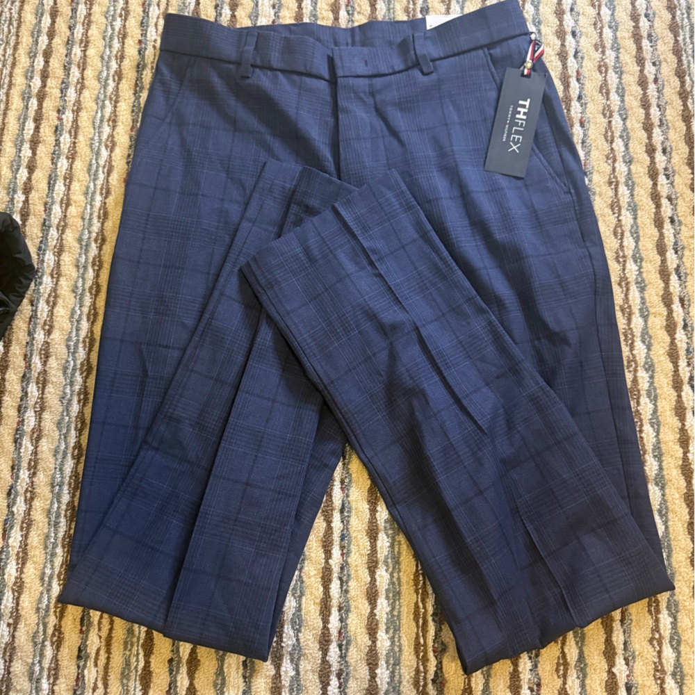 Tommy Hilfiger Navy Check Trousers